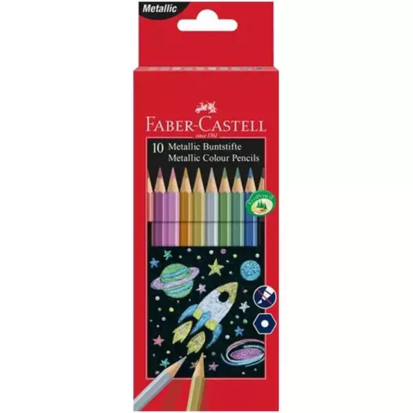 Faber Castell - Színes ceruza készlet - Metál, 10db