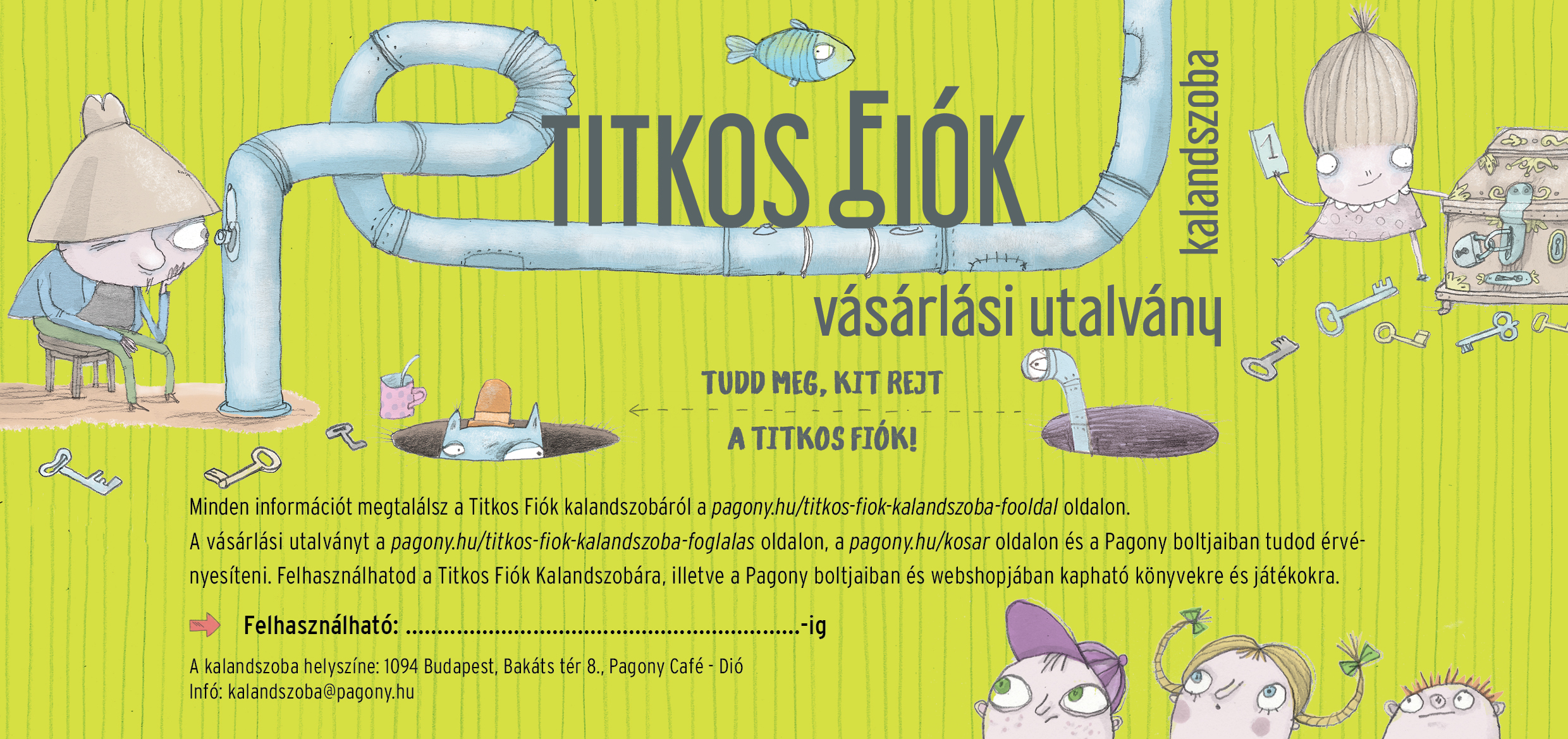 Titkos fiók kalandszoba - vásárlási utalvány