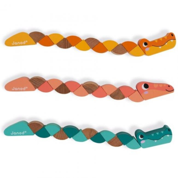 Tekergethető kígyó és krokodil