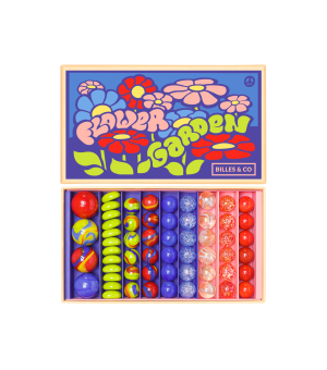 Billes & Co üveggolyó szett - large box - Flower Garden