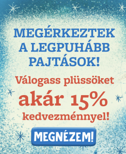 Plüssök, a pihe-puha játszótársak akár 15% kedvezménnyel