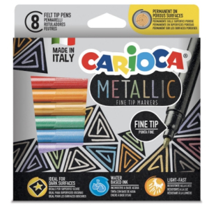 Carioca - Metallic színes filctoll szett - 8db