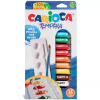 Carioca - Tempera készlet ecsettel - 12db