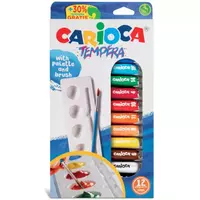 Carioca - Tempera készlet ecsettel - 12db