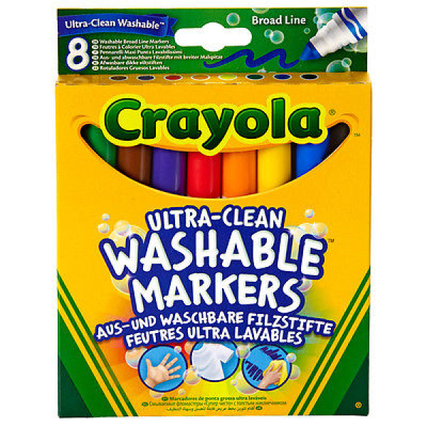 Crayola - Extra lemosható vastag filctoll - 8 db