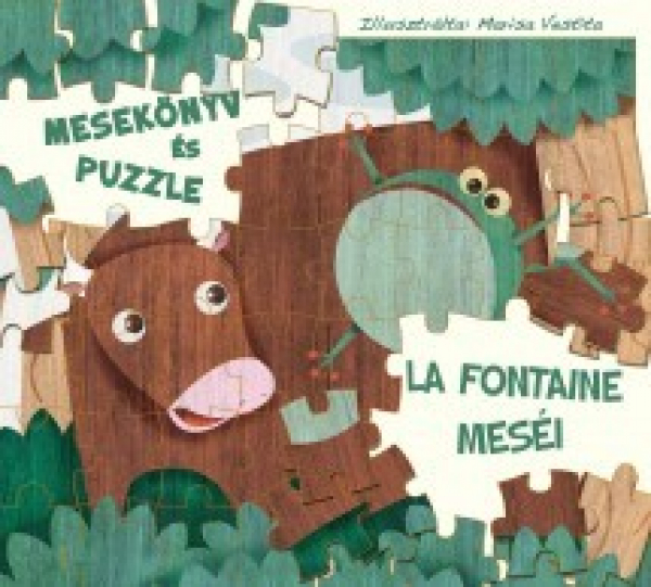 Mesekönyv és Puzzle - La Fontaine meséi
