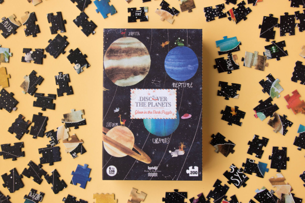 Puzzle - A bolygók felfedezése - Sötétben világító - 200db