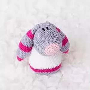 Fanni - horgolt rózsaszín nyuszi