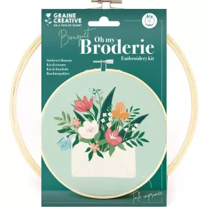 Hímzőkészlet - Virágcsokor - 20 cm 