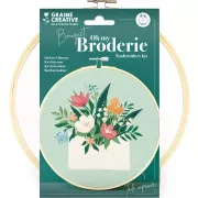 Hímzőkészlet - Virágcsokor - 20 cm 