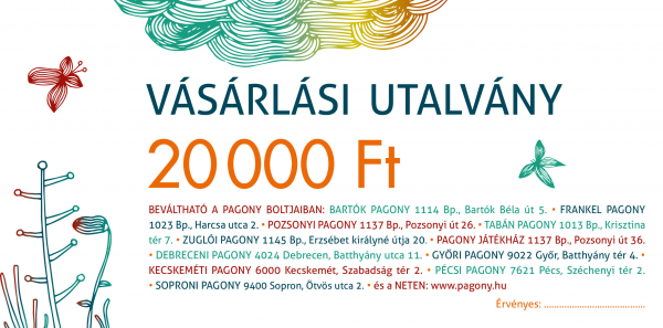 Vásárlási utalvány – 20.000 Ft