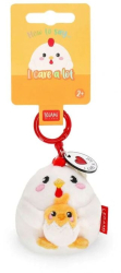 Mini plüss - Kulcstartó - Tyúk