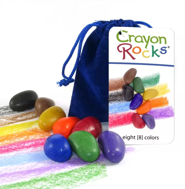 Crayon Rocks - Kavicskréta - bársony zacskóban - 8 db-os
