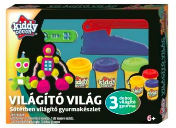 Kiddy Dough Gyurmagyár - Sötétben világító gyurmakészlet