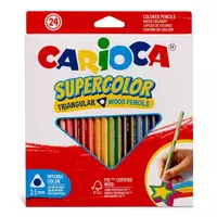 Carioca - Supercolor háromszögletű színes ceruza készlet - 24 db-os