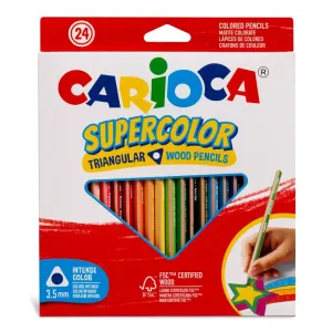 Carioca - Supercolor háromszögletű színes ceruza készlet - 24 db-os