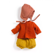 Játék baba ruha - Mandarin színes