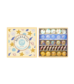 Billes & Co üveggolyó szett - mini box - Seashells