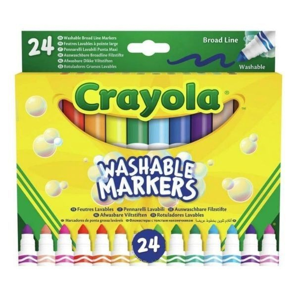 Crayola - Lemosható vékonyhegyű filctoll - 24 db