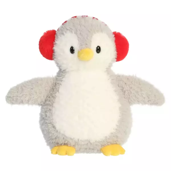Plüss pingvin fülvédővel - 22cm