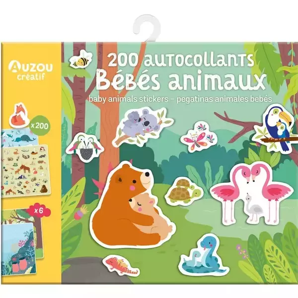 Újrahasználható matricázó készlet - Bébi állatok