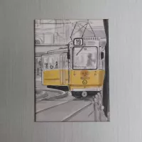 Pagony Art - Hűtőmágnes – Pesti mese – villamos