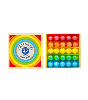 Billes & Co üveggolyó szett - mini box - Rainbow
