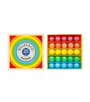 Billes & Co üveggolyó szett - mini box - Rainbow