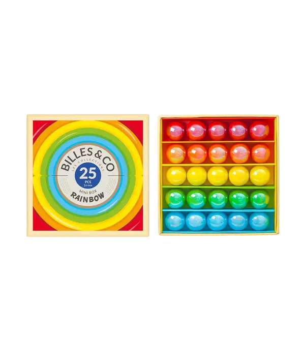 Billes & Co üveggolyó szett - mini box - Rainbow