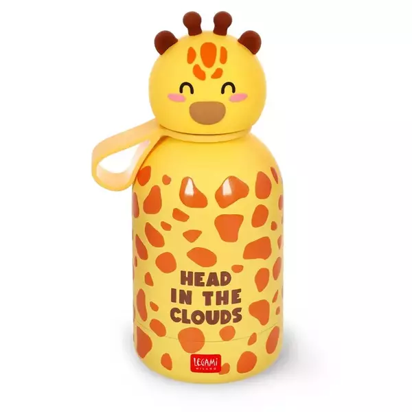 Duplafalú rozsdamentes acél kulacs - Zsiráf - 310 ml