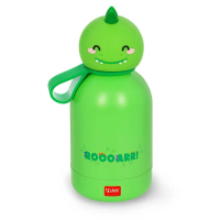  Duplafalú rozsdamentes acél kulacs - Dinó - 310 ml