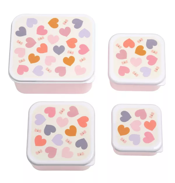 Uzsonnásdoboz - 4db-os - Szív