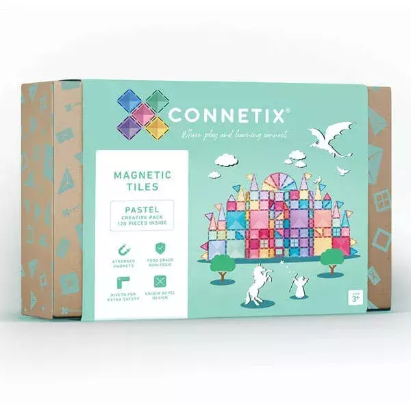 Connetix - Kreatív csomag - Pasztell - 120 db