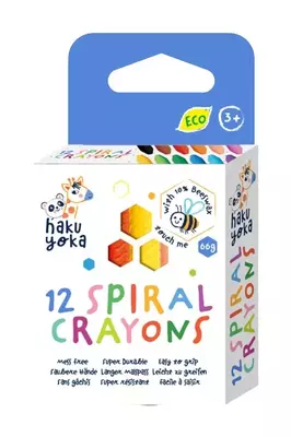 Zsírkréta készlet méhviasszal - Spirálozott felületű - 12db
