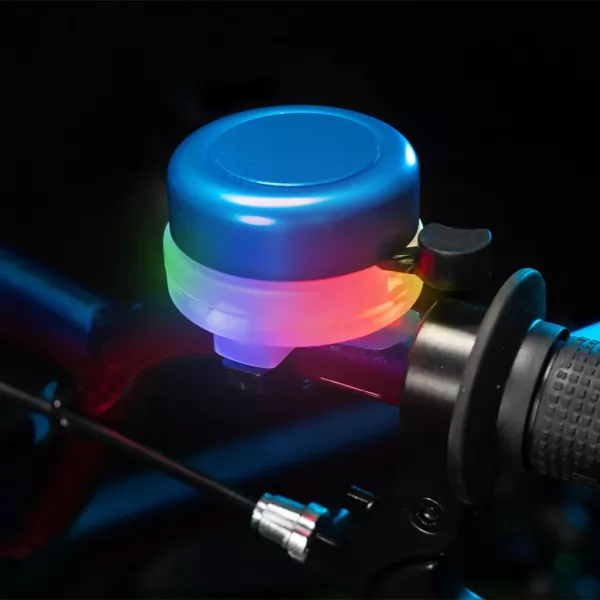 Kerékpár csengő színes led világítással - Kék