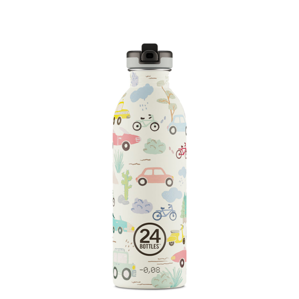 24Bottles Kids kulacs - Adventure Friends - 500ml - Szívószállal