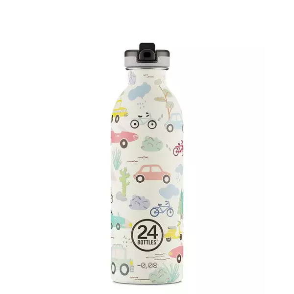 24Bottles Kids kulacs - Adventure Friends - 500ml - Szívószállal