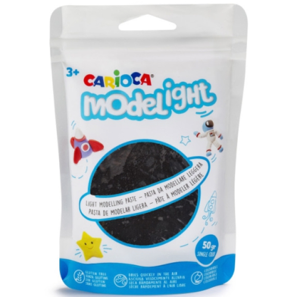 Carioca - Modelight Gyurma - 50g - Fekete