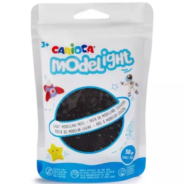 Carioca - Modelight Gyurma - 50g - Fekete