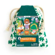 Utazó puzzle vászon táskában - Kempingezők - 36db