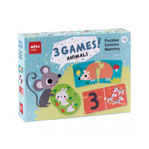 Párosító puzzle, dominó és memória - Állatok