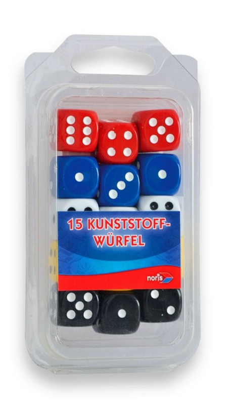 Dobókocka szett - Színes - 15db