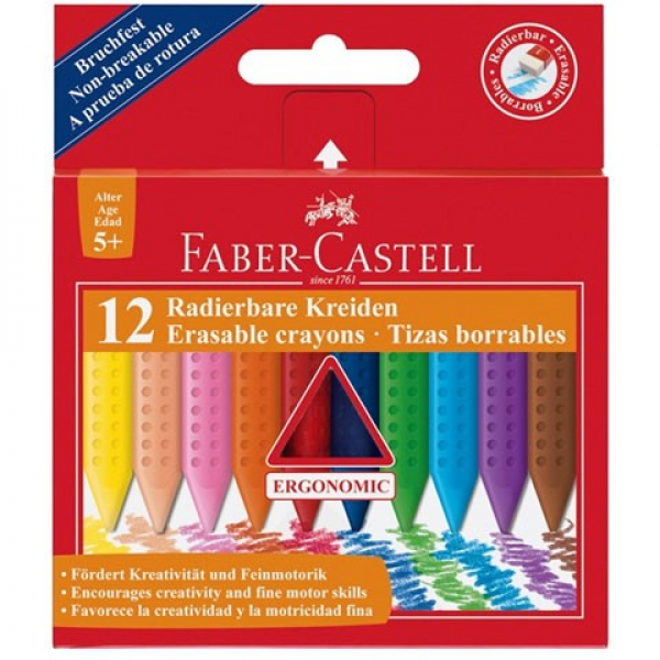 Faber Castell - Radírozható zsírkéta, 12db-os