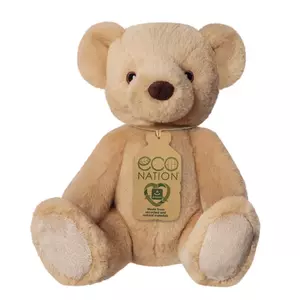 Plüss mackó - homok színű - 28cm