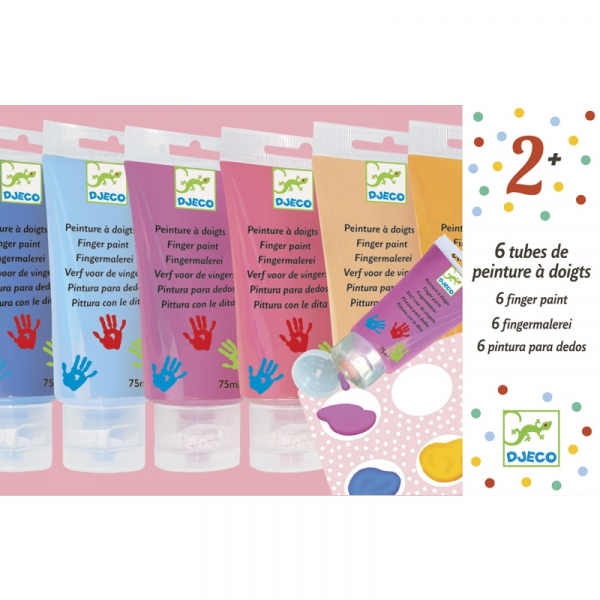 Ujjfesték tubusban. - 6 pasztell szín