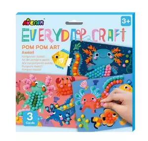 Kreatív pom pom kép készítő - Axolotl