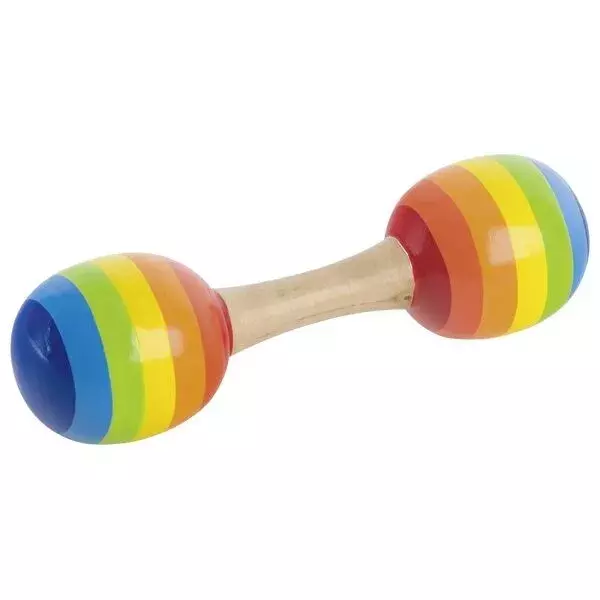 Játék hangszer - Dupla maracas - Szivárvány