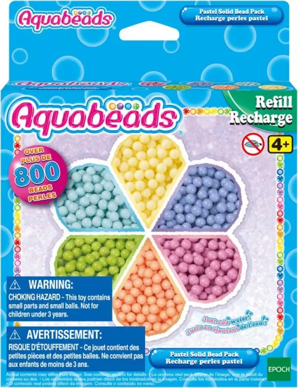 Aquabeads - Kiegészítő gyöngyszett - Pasztell színek