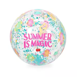 Felfújható strandlabda gliterrel - Summer is Magic - 40cm