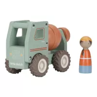 Fa játék - Betonkeverő autó figurával